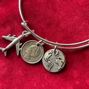 Quirky special Netherlands silver coin bangle bracelet